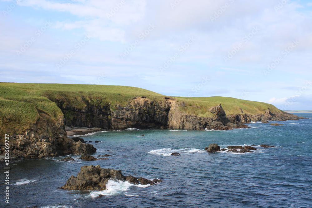 Landscape of rough coast (Hokkaido, Japan)