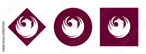 phoenix flag icon set. isolated on white background 
