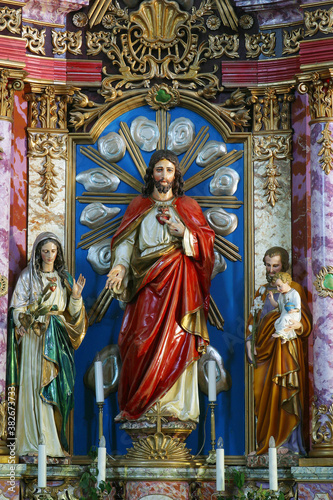 Sacred Heart of Jesus  altar in the church of Saint Catherine of Alexandria in Krapina  Croatia