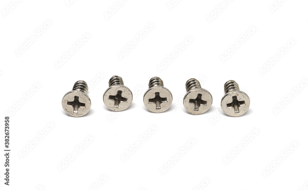 Self Drilling Screw Flat Head isolated on white background Self Drilling Screw Flat Head isolated on white background