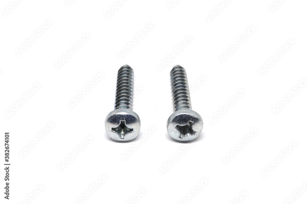 Self Drilling Screw Flat Head isolated on white background Self Drilling Screw Flat Head isolated on white background