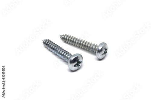 Self Drilling Screw Flat Head isolated on white background