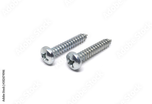 Self Drilling Screw Flat Head isolated on white background