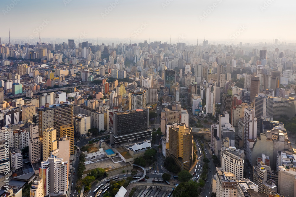 City council of Sao Paulo, seen from above, Brazil