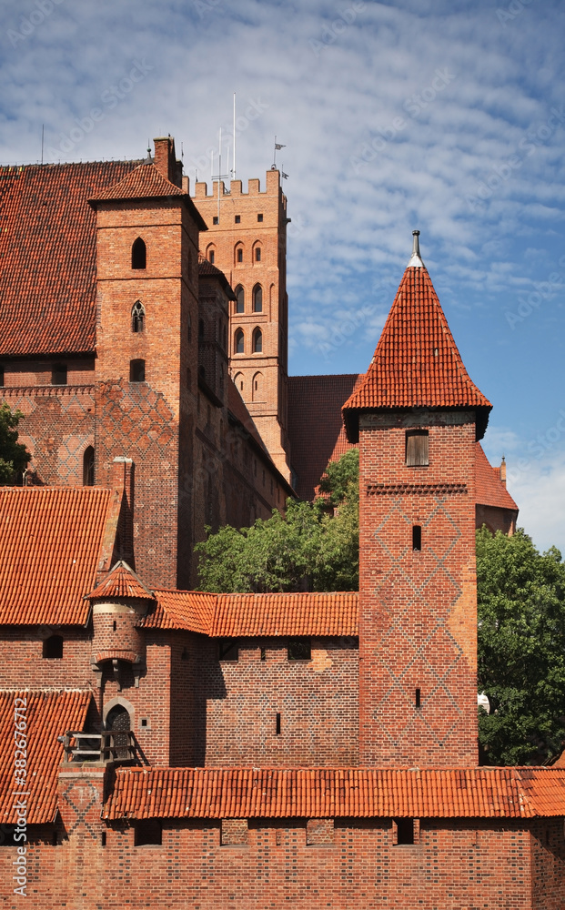 Castle of Teutonic Order in Malbork. Pomeranian voivodeship. Poland
