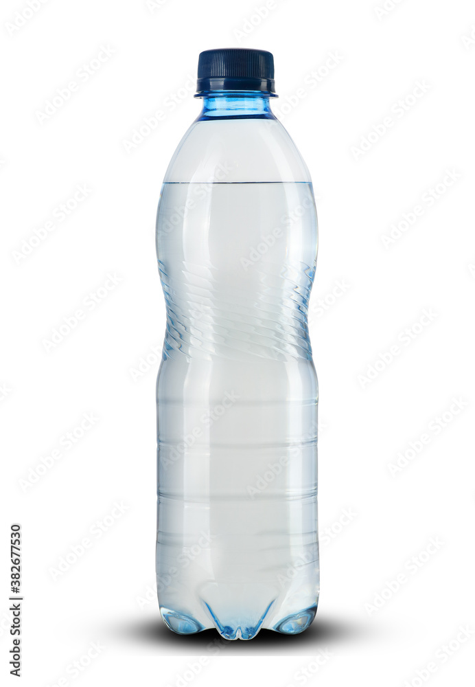 small plastic bottle with mineral water small plastic bottle with mineral water