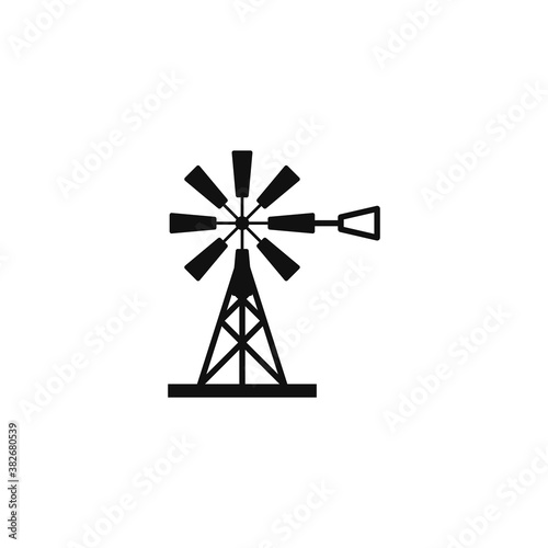 Wind mill icon for your website, logo, app, UI, product print. wind mill concept flat Silhouette vector illustration icon. EPS vector file