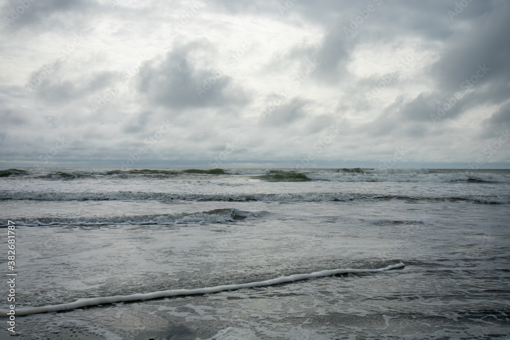 A Dramatic Stormy Sky Over the Ocean