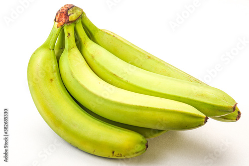 Green sweet tasty banana heap