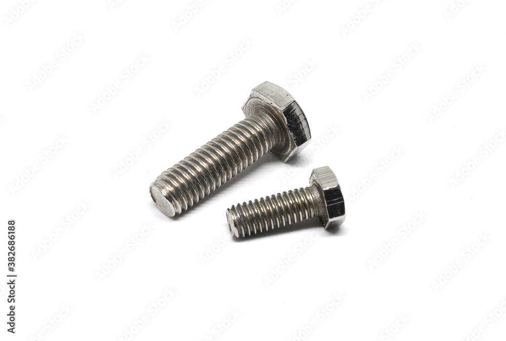 Hex bolt isolated on white background Hex bolt isolated on white background