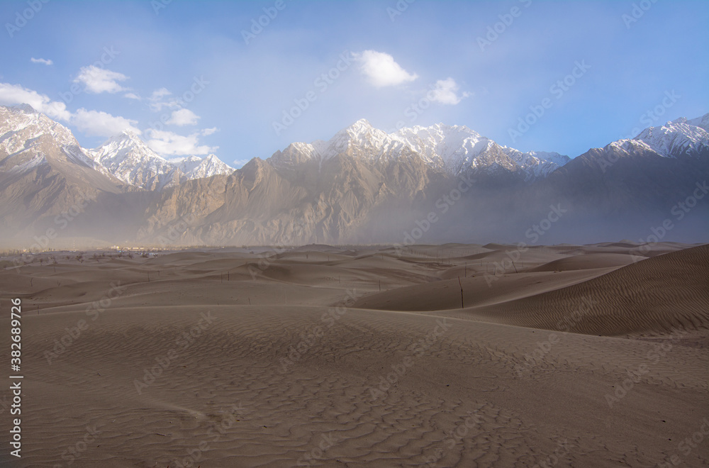cold desert in katpana, skardu , gilgit baltistan , northern areas of ...
