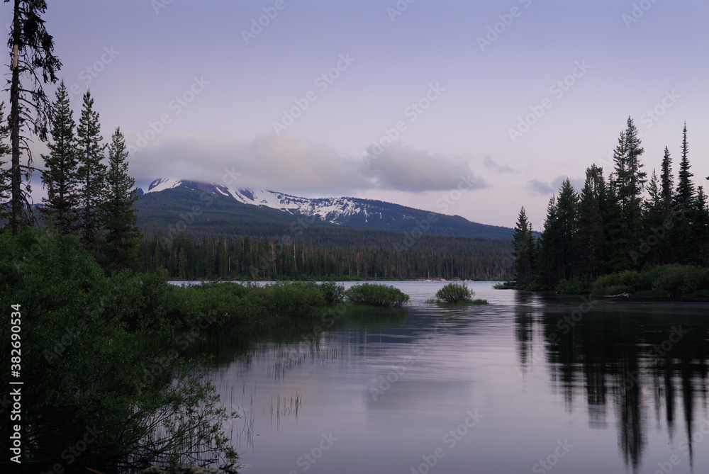 Mount Washington Oregon from Big Lake Santiam Pass