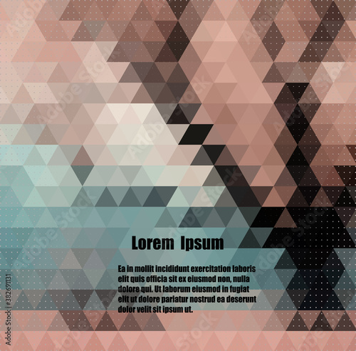 Vector of modern geometric triangular element and background