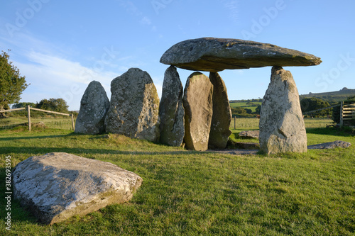 Pentre Ifan prehistoric burial chamber, Prescelly Hills, Pembrokeshire, Wales, UK photo
