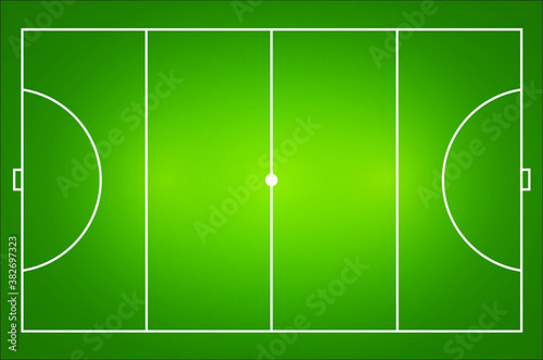 Realistic hockey field top view vector