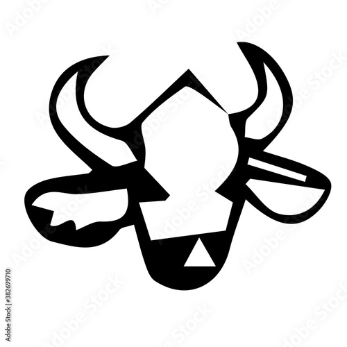 Vector illustration.Year Of The Bull 2021.Cute unusual steers. Illustration for New year and Christmas. The ball is the symbol of 2021.isolated on a white background