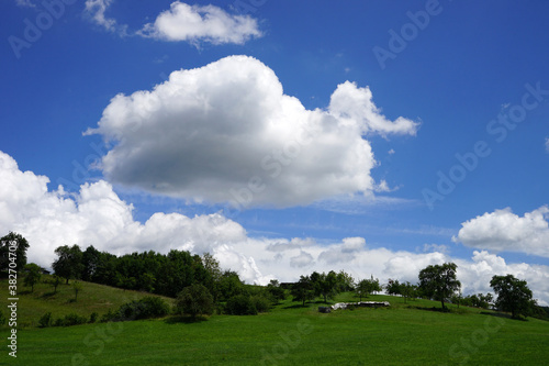 Landschaft Felder und Wolken Himmel 