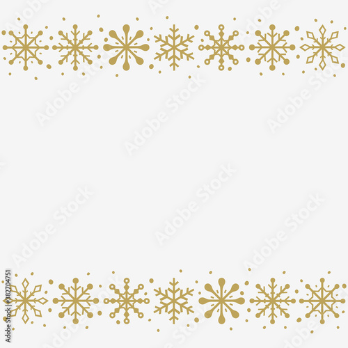 Christmas background with snowflakes. Winter card with copyspace. Vector