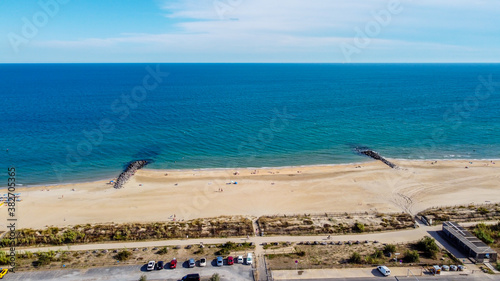 Beach between Sete and Agde in the South of France photo