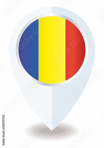 Flag of Romania, location icon for Multipurpose, Romania. Free Download Flag of Romania, location icon for Multipurpose, Romania. - GFXLoad