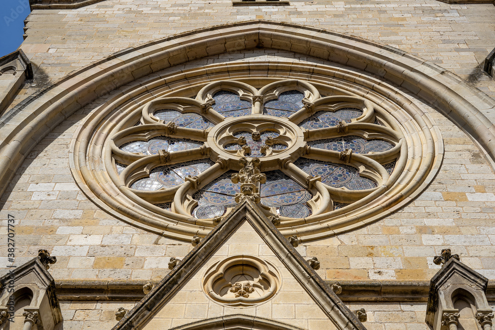 Saint-Antonin-Noble-Val 24.08.2020. Catholic cathedral in the old medieval city.