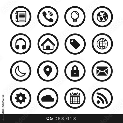 Web icons set, rounded icons grey color, locations icon, house icons, common icons, social media icons, globe, night, wifi, cloud, settings, phone, calendar, pin, contacts, buttons, internet, vectors.