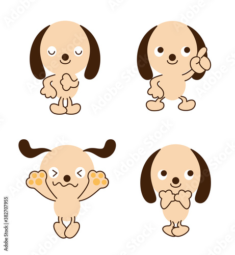 子犬のイラストセット