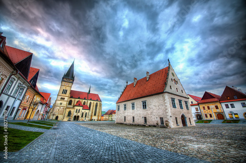 From the Square of Bardejov, Slovakia, in the Evening photo