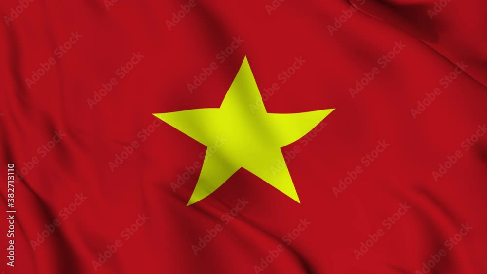 Flag of the Socialist Republic of Vietnam gently waving in the wind Flag of the Socialist Republic of Vietnam gently waving in the wind