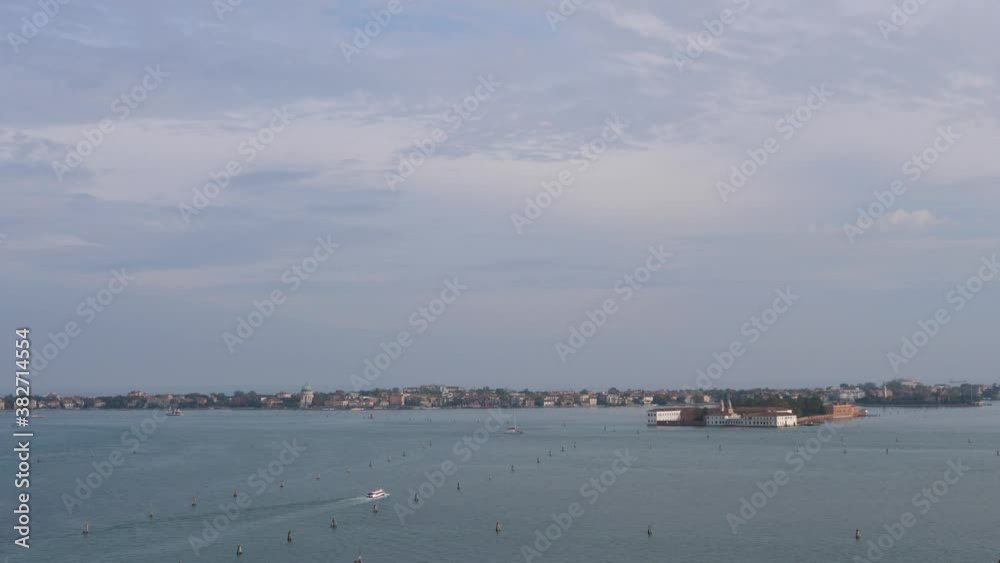 Murano and San Michele islands as seen from san giorgio maggiore bell tower Venice Italy Murano and San Michele islands as seen from san giorgio maggiore bell tower Venice Italy