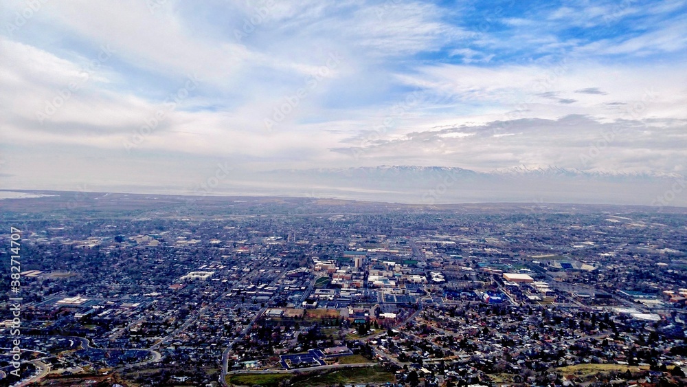Fototapeta premium aerial view of the city