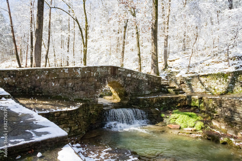 rock bridge in springtime