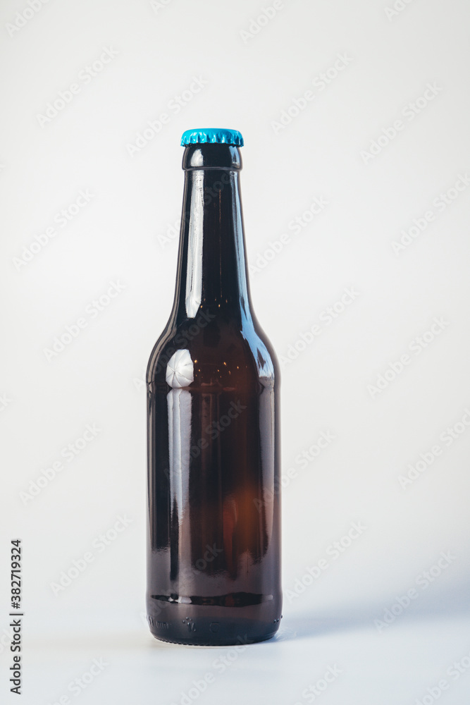 bottle of beer on a white background bottle of beer on a white background
