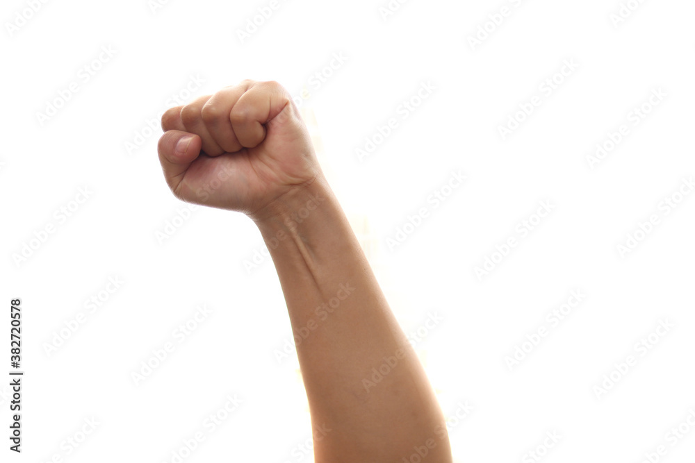 Punch, hand fists knuckle isolated on white Punch, hand fists knuckle isolated on white