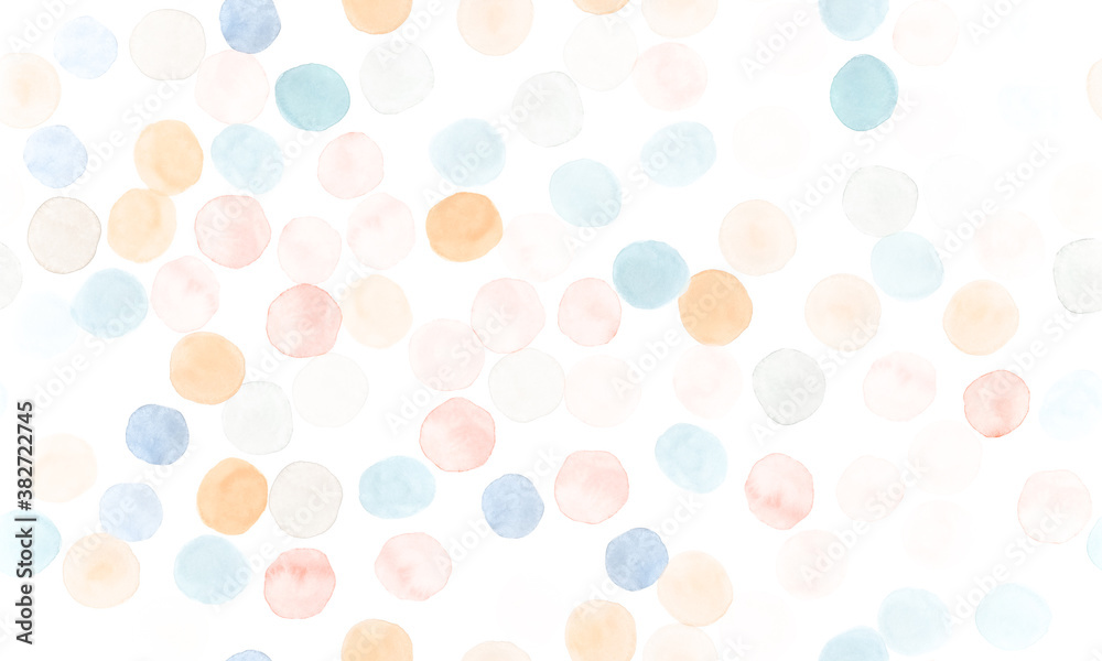 Seamless Circle Pattern. White Decorative Seamless Circle Pattern. White Decorative