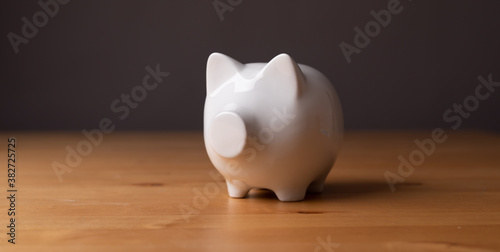 piggy bank white finance symbol