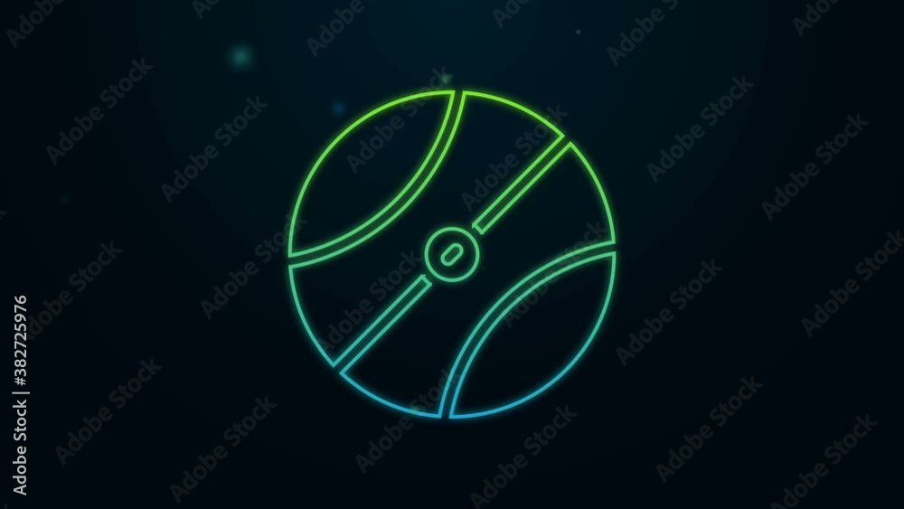 Glowing neon line Basketball ball icon isolated on black background. Sport symbol. 4K Video motion graphic animation Glowing neon line Basketball ball icon isolated on black background. Sport symbol. 4K Video motion graphic animation
