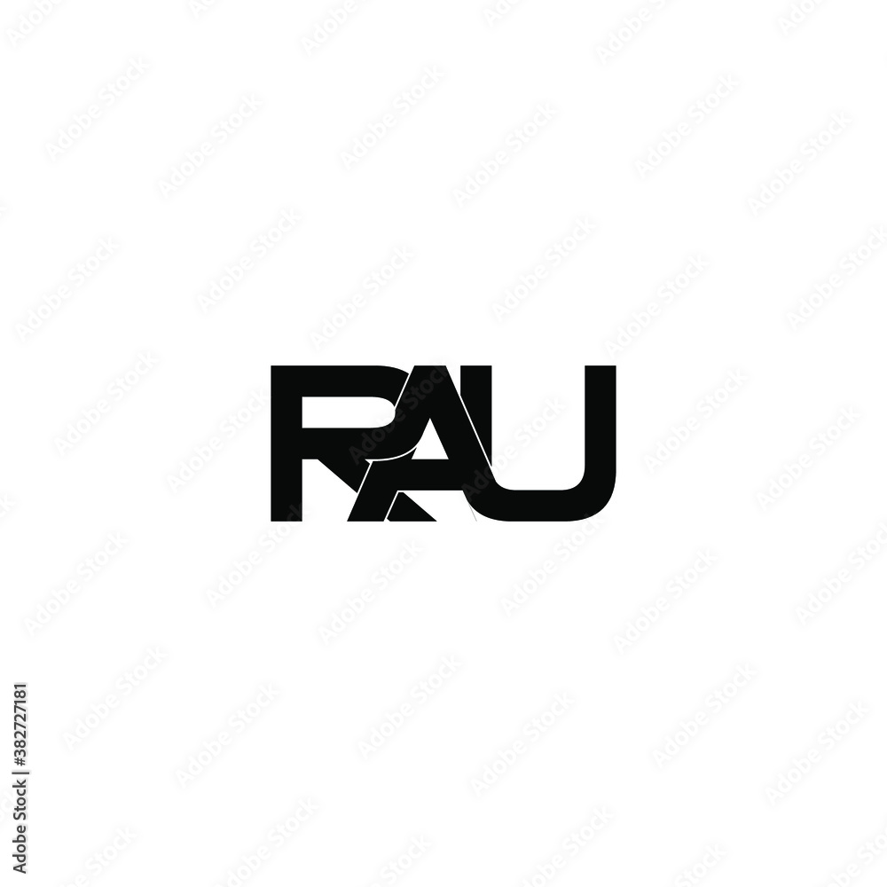 rau letter original monogram logo design rau letter original monogram logo design