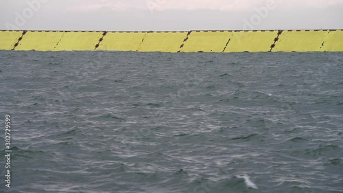 Venice, Italy - Time lapse of flood barriers deployed to leave the city dry during high tide