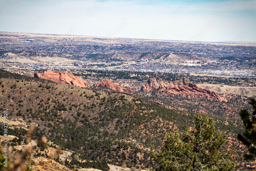 mountain view of red rock formations