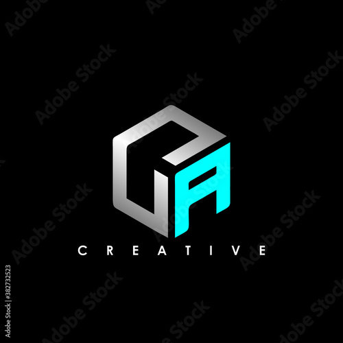 CA Letter Initial Logo Design Template Vector Illustration photo