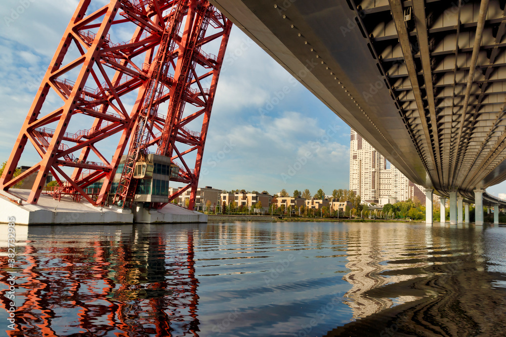 Zhivopisny bridge over the Moskva river, Russia