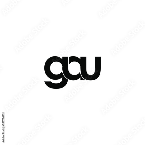 gau letter original monogram logo design