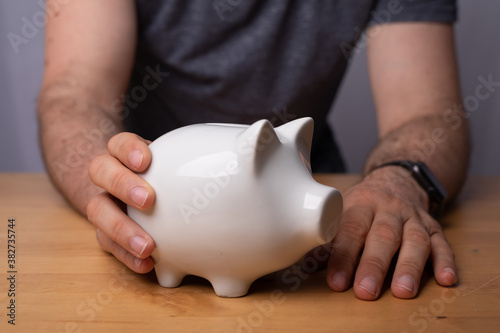 piggy bank white finance symbol