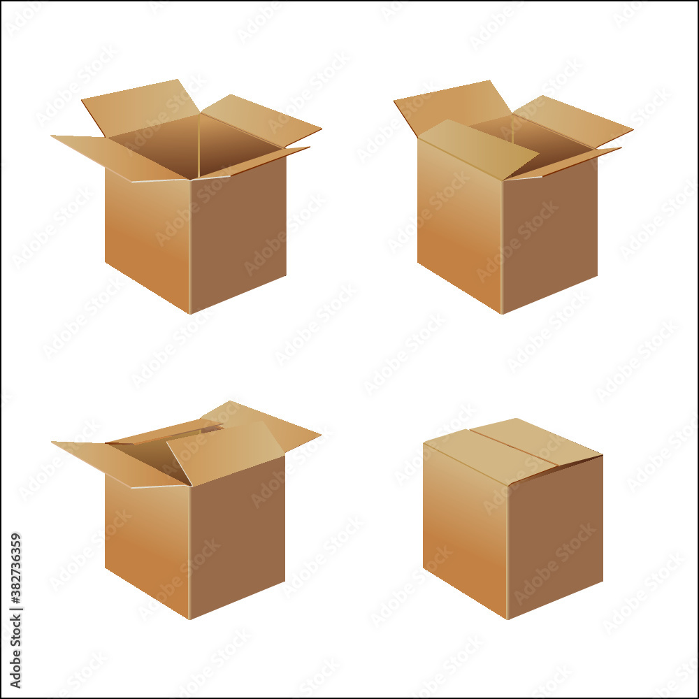Fototapeta premium Carton Box Graphic