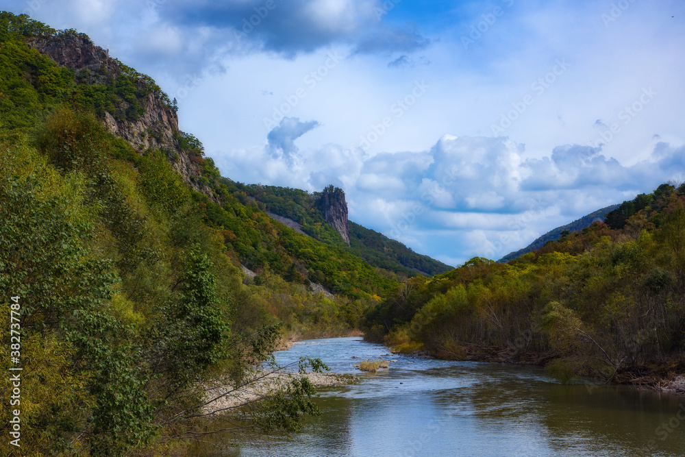 the valley of the Cheeks of the Dardanelles in Primorsky Krai, Russia the valley of the Cheeks of the Dardanelles in Primorsky Krai, Russia