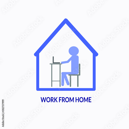  Illustration Vector Graphic OF WORK FROM HOME. Good for Lock down Presentation.