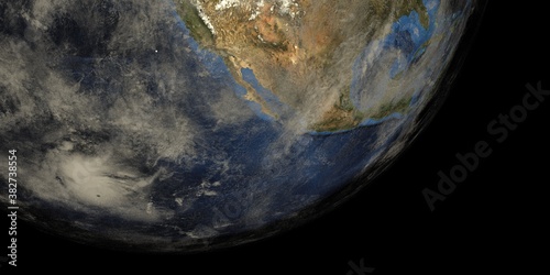 Hurricane Marie. Earth shown from Space. Elements of this image are furnished by NASA. photo