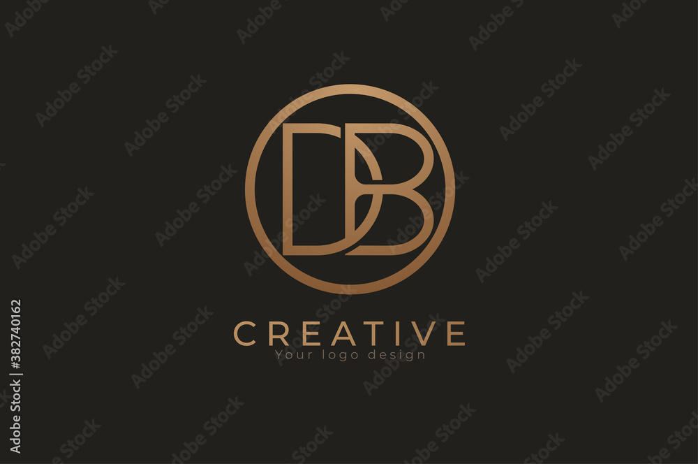 Abstract initial letter D and B logo, circle and letter CD combination, usable for branding and business logos, Flat Logo Design Template, vector illustration Abstract initial letter D and B logo, circle and letter CD combination, usable for branding and business logos, Flat Logo Design Template, vector illustration