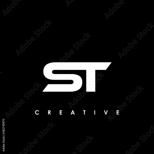 ST Letter Initial Logo Design Template Vector Illustration